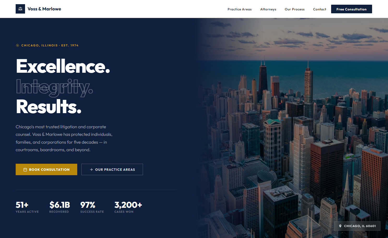 Screenshot of Voss and Marlowe site